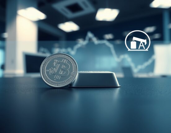 Silver price forecast chart showing XAG/USD vulnerability near $75 amid rising oil prices and weekly gains.