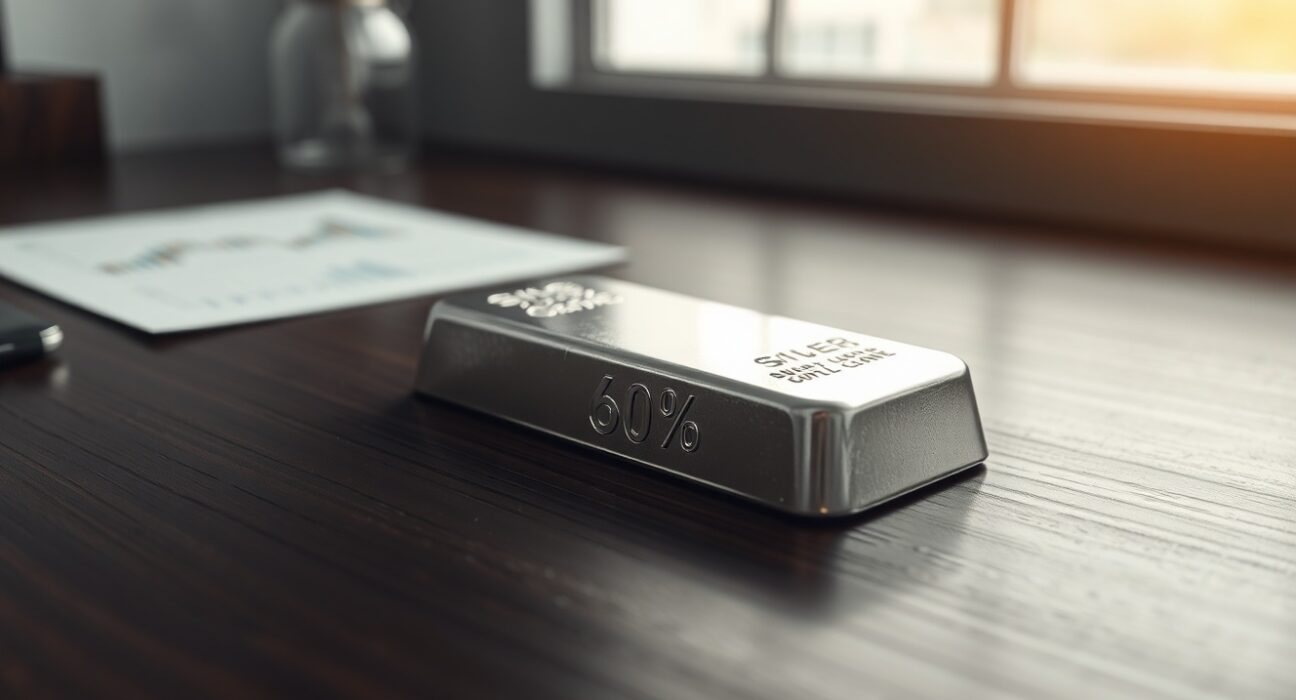 Silver bullion bar representing XAG/USD price analysis and commodity market trends