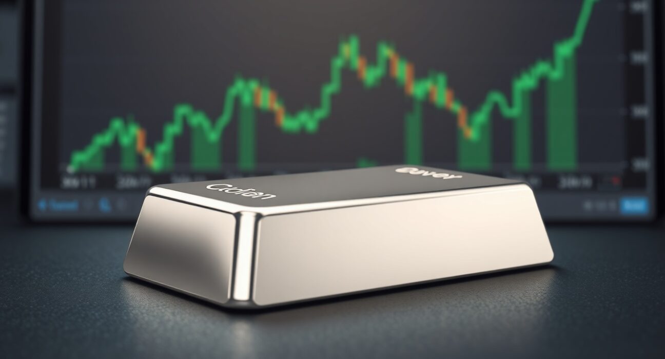 Silver price forecast analysis with bullion bar representing safe-haven demand ahead of US jobs data.