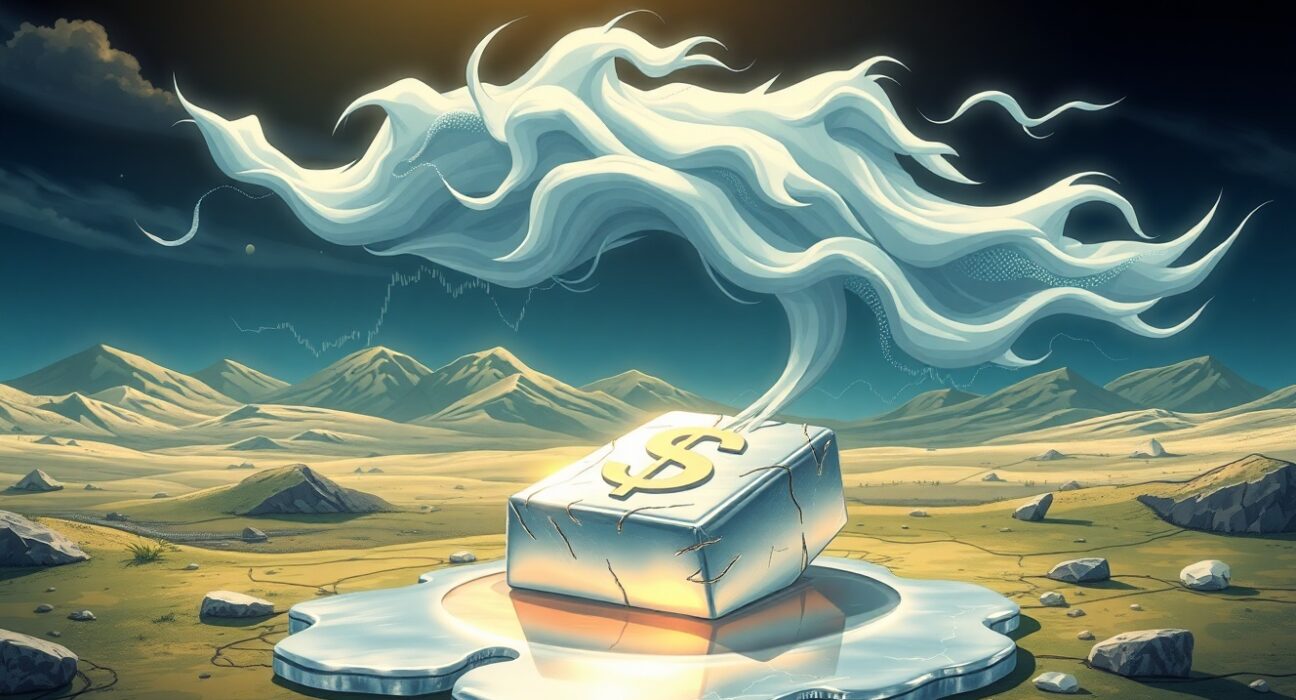 Silver price forecast analysis showing XAG/USD decline due to US dollar strength impacting precious metals markets