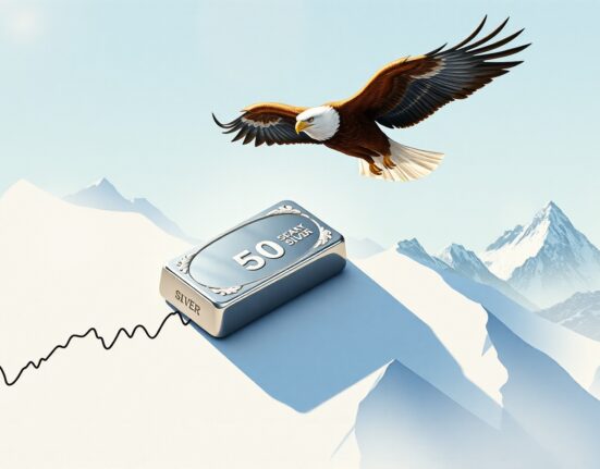 Silver price forecast showing XAG/USD breaking below the 50-day moving average amid US Dollar strength