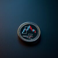 Silver coin with chart reflection, representing XAG/USD technical analysis