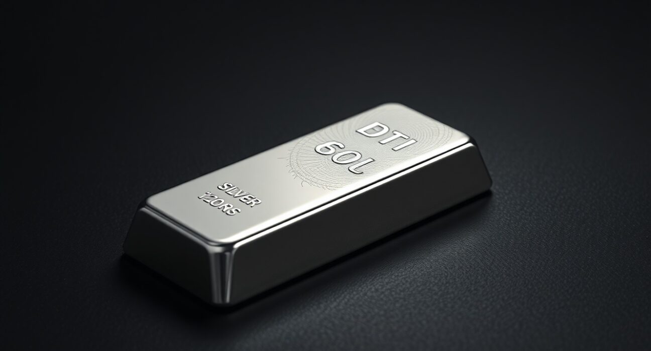 Silver price forecast analysis with silver bullion representing XAG/USD market trends.
