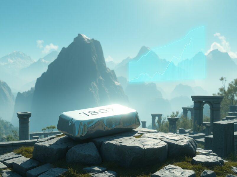 Silver price forecast analysis showing safe-haven demand surge due to AI market volatility in 2025