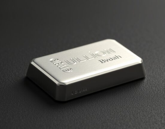 Silver bullion bar representing the XAG/USD price forecast amid US-Iran geopolitical tensions.