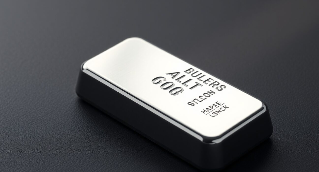 Silver price forecast analysis with a silver bullion bar representing XAG/USD market movements.