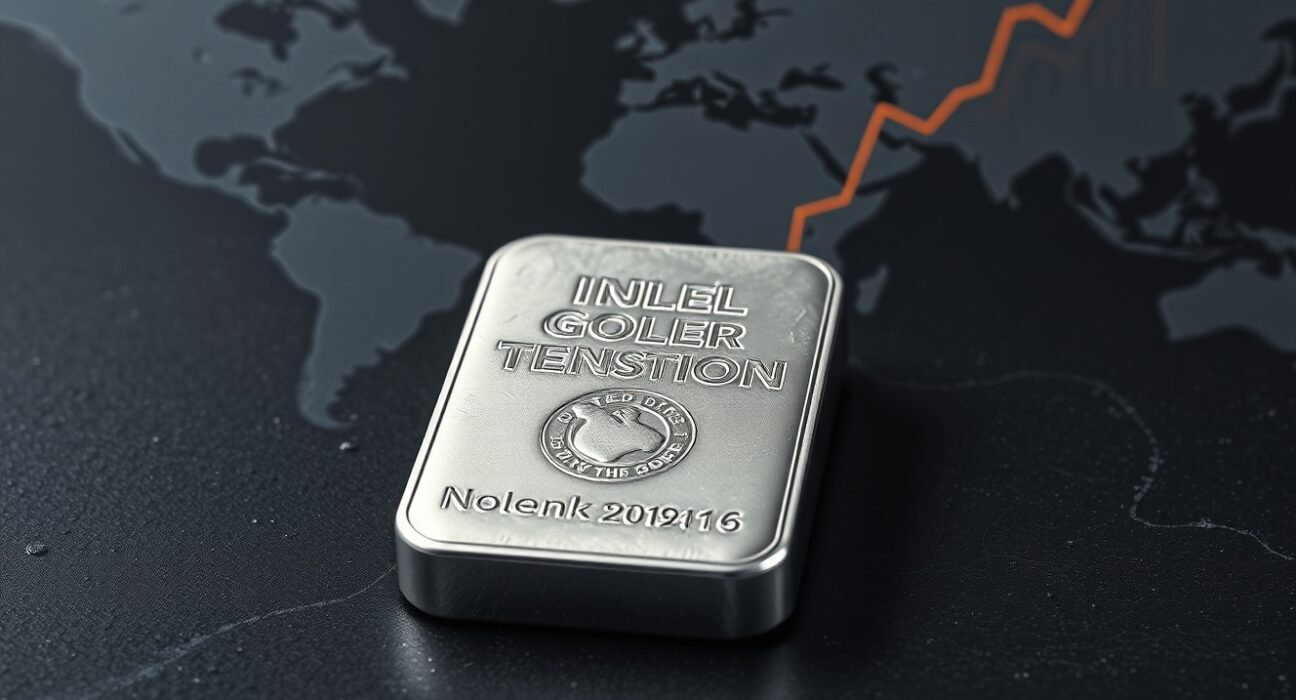 Silver price forecast analysis showing silver bullion as safe-haven asset during geopolitical tensions
