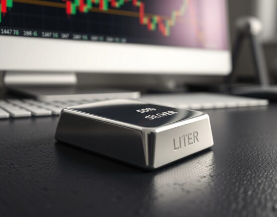 Silver price forecast analysis with bullion bar representing XAG/USD surge amid geopolitical risk.