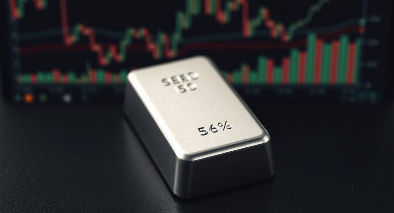 Silver price forecast analysis with silver bullion representing XAG/USD market movements.