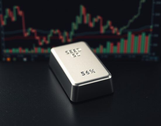Silver price forecast analysis with silver bullion representing XAG/USD market movements.