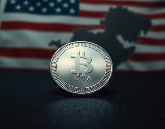 Silver price forecasts analysis showing a silver coin against a backdrop of geopolitical and monetary policy influences, representing XAG/USD market uncertainty.