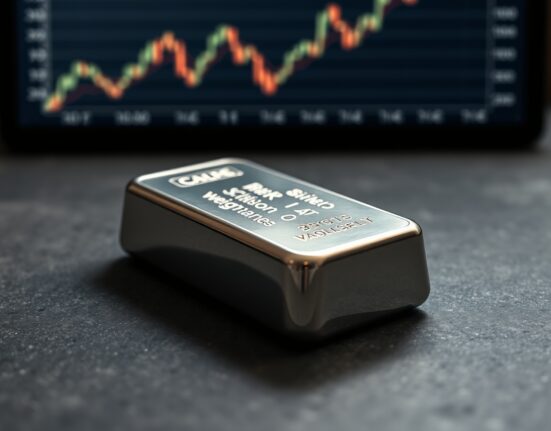 Silver bullion bar representing the rally in silver price amid geopolitical and economic shifts.