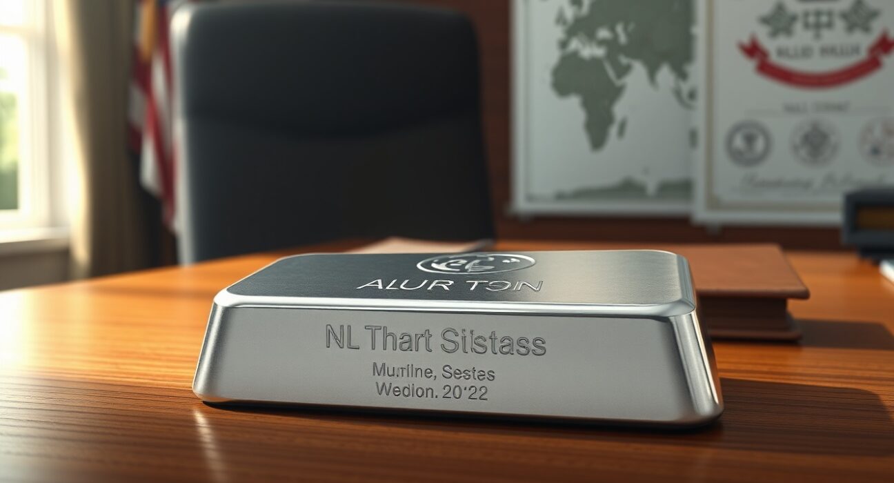 Silver bullion bar representing market rebound amid US-Iran peace plan negotiations.