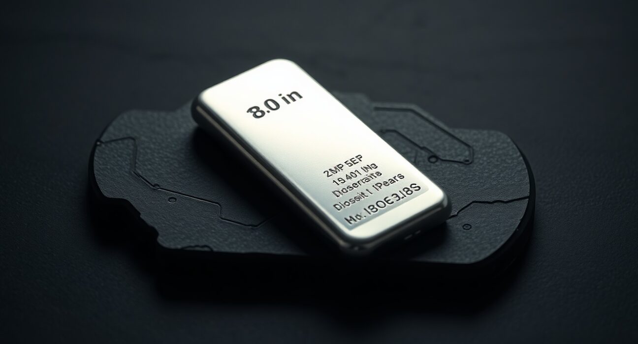 Silver bullion bar representing stable silver price data from Bitcoin World in March 2025.
