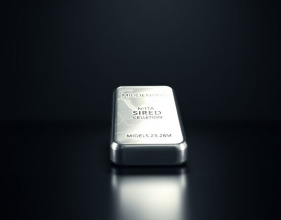 Silver bullion bar representing market analysis during US-Iran geopolitical tensions affecting XAG/USD price.