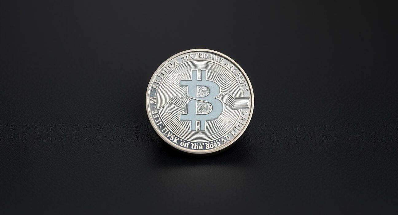 Silver bullion coin on dark surface representing a breakout above resistance levels