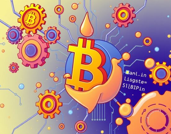 A cartoon illustrating the seamless integration of Simplicity smart contracts on the Liquid Network, symbolizing Bitcoin's expanded capabilities.