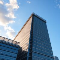 Monetary Authority of Singapore building exterior in financial district