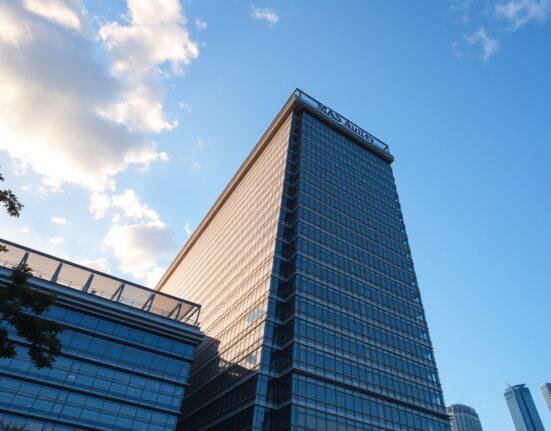 Monetary Authority of Singapore building exterior in financial district
