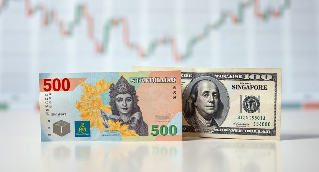 Singapore Dollar and US Dollar banknotes side by side, symbolizing currency exchange rate analysis.