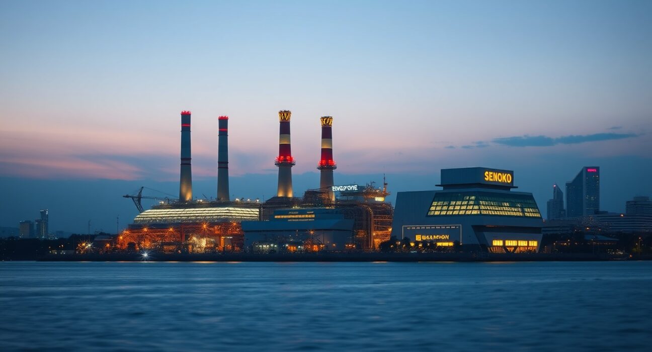 Singapore's Senoko Power Station, a key component of the nation's strategic energy security buffers analyzed by MUFG.