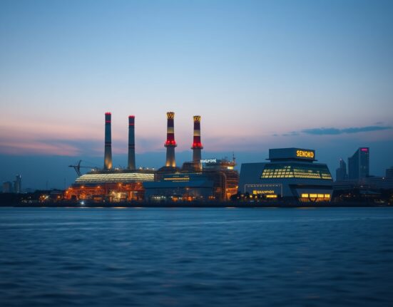 Singapore's Senoko Power Station, a key component of the nation's strategic energy security buffers analyzed by MUFG.