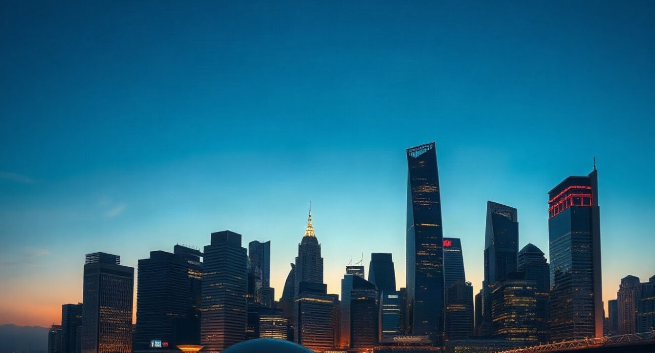 Singapore skyline at dusk, reflecting the financial hub's economic pulse.