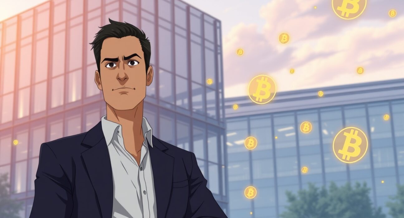 Smarter Web Company CEO Andrew Webley's commitment to Bitcoin corporate treasury strategy in London.