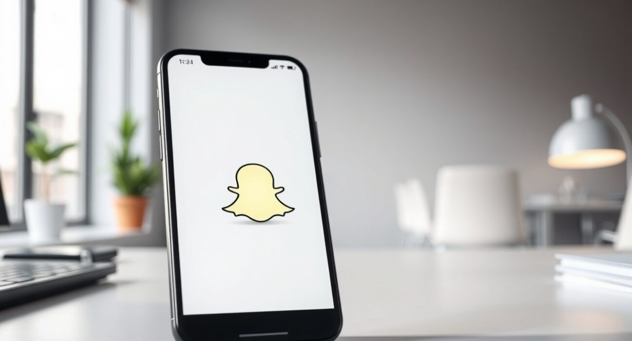 Snapchat app on a smartphone with an AI search icon fading out, representing the end of the Perplexity partnership