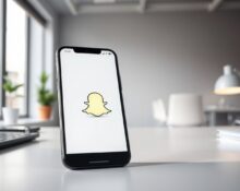 Snapchat app on a smartphone with an AI search icon fading out, representing the end of the Perplexity partnership