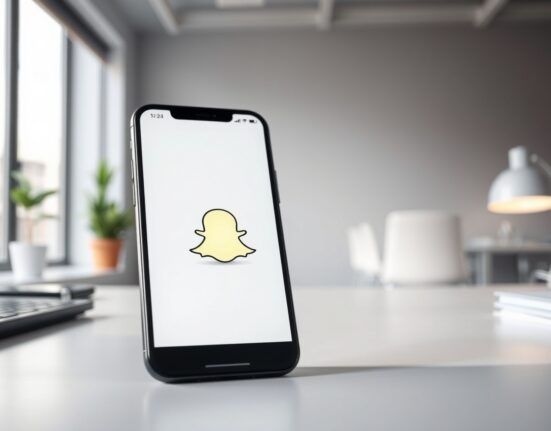 Snapchat app on a smartphone with an AI search icon fading out, representing the end of the Perplexity partnership