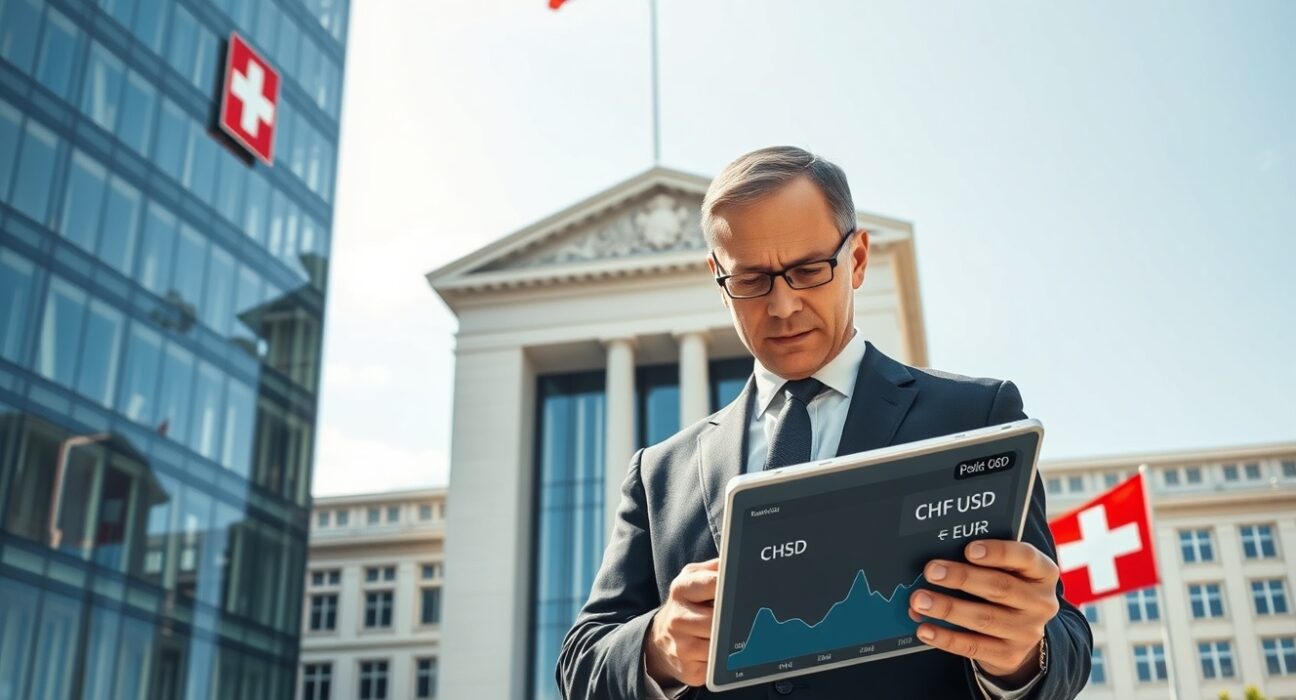 Swiss National Bank monitoring CHF exchange rates as inflation remains near zero, with Nomura analysis on monetary policy implications.