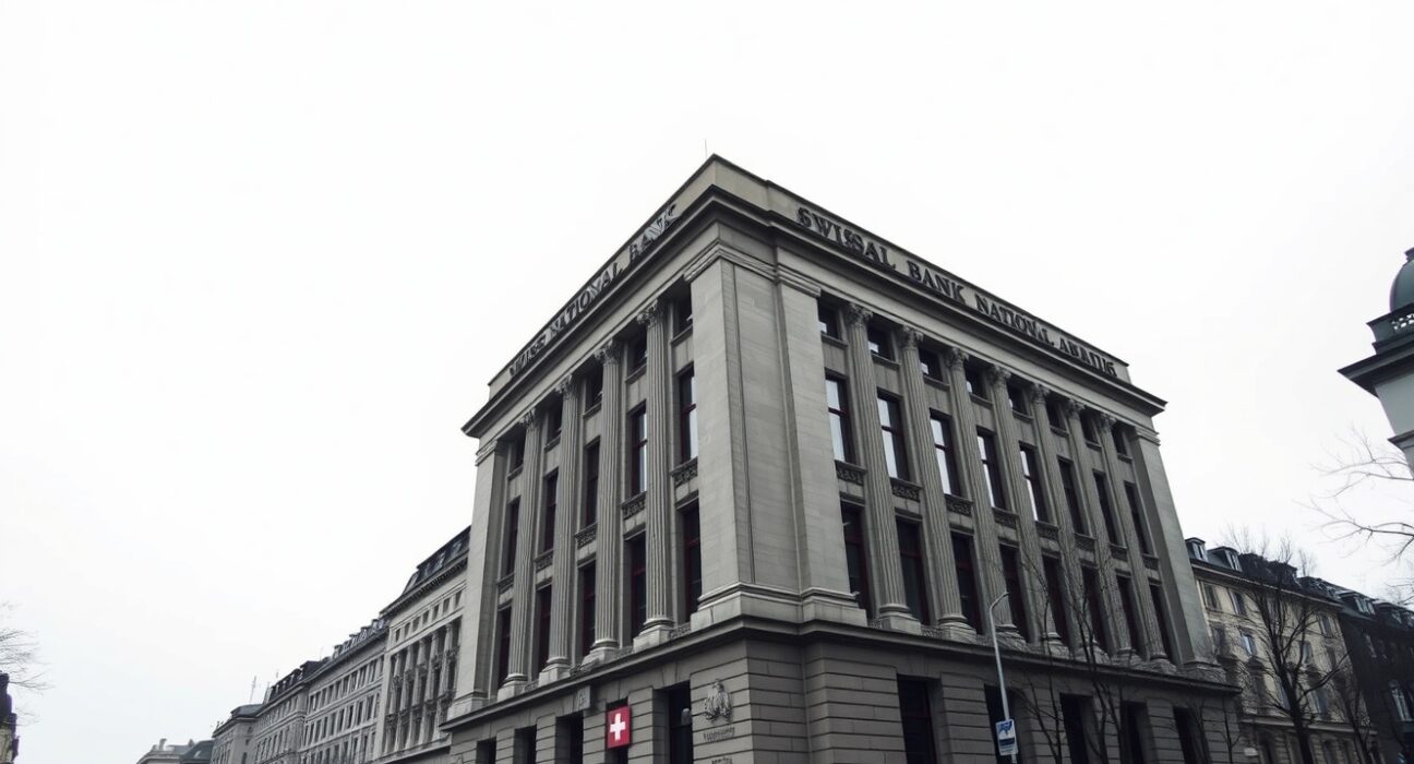 Swiss National Bank headquarters in Bern, representing SNB monetary policy and intervention readiness.