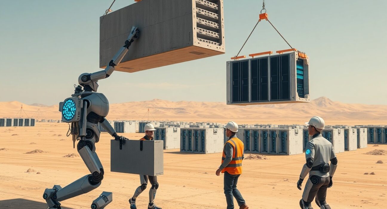 SoftBank robotics company Roze AI deploys autonomous robots for data center construction, targeting a $100B IPO in 2026.