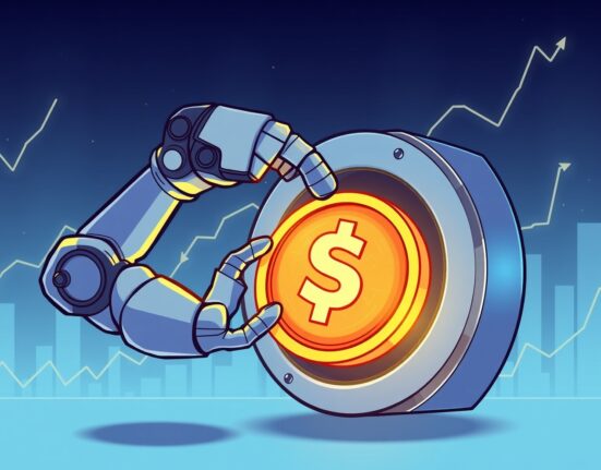 A cartoon illustration showing a large SOL transfer moving into a secure institutional vault, symbolizing a significant cryptocurrency transaction.