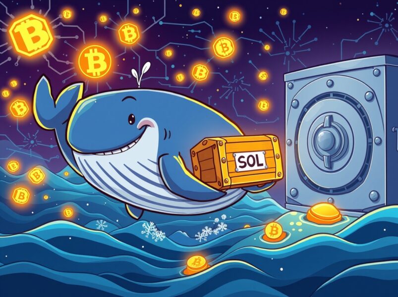 Massive SOL transfer whale moving digital assets to institutional exchange