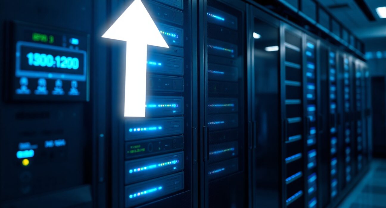 Solana network compute capacity increase with server racks in data center