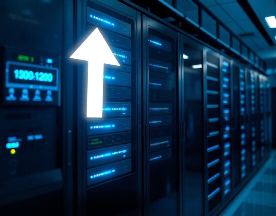 Solana network compute capacity increase with server racks in data center