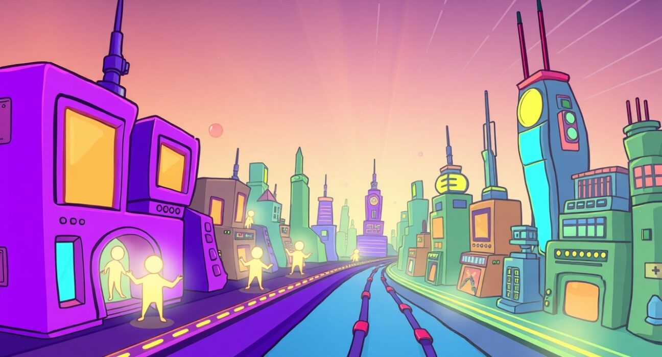 Cartoon illustrating the decline in Solana daily active addresses with fading network activity