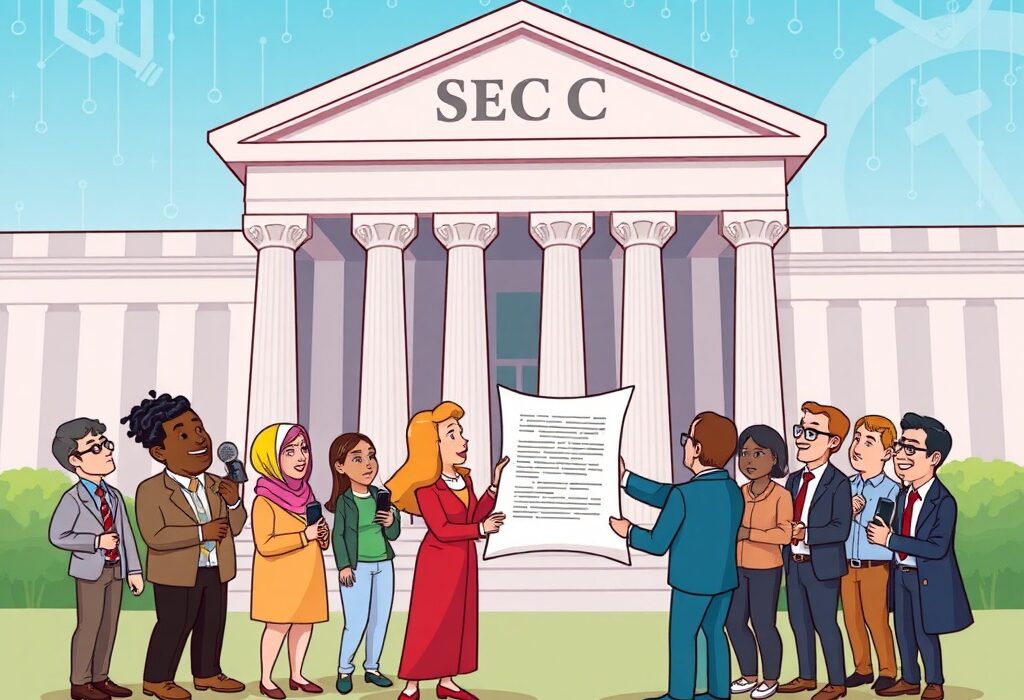 A group of stakeholders advocating for a Solana ETF, highlighting the potential for new investment opportunities.