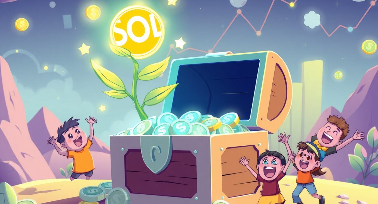 Solana ETF staking service generating passive income through cryptocurrency investment