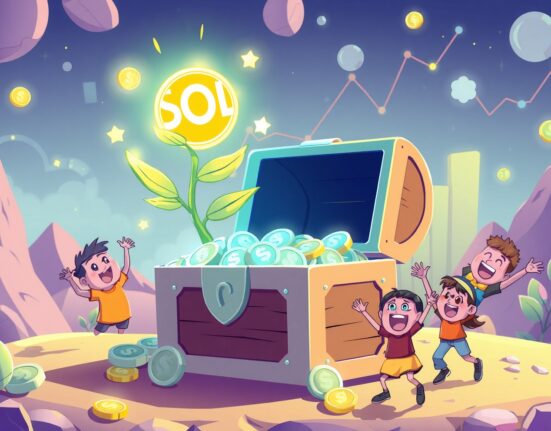 Solana ETF staking service generating passive income through cryptocurrency investment