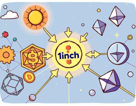 A vibrant cartoon illustrating the seamless connection for Solana EVM swaps, symbolizing direct cross-chain trading without bridges.