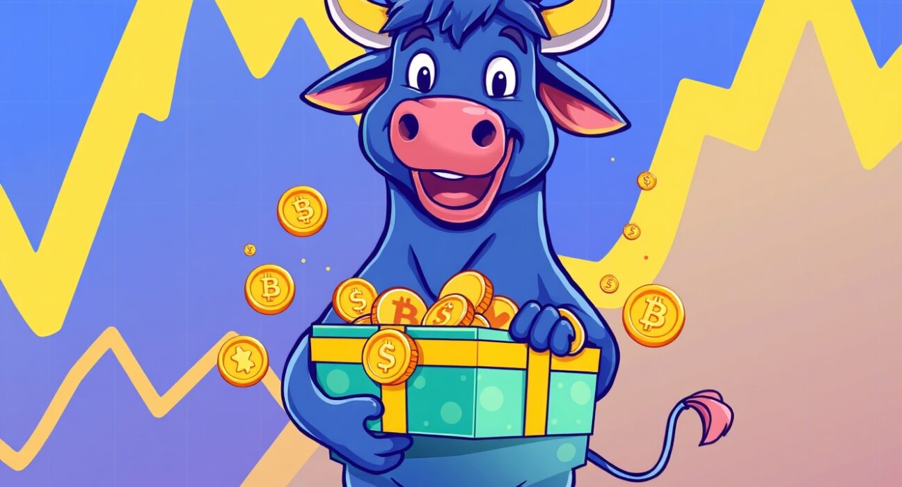 Solana investor celebrating successful financial strategy with cryptocurrency elements