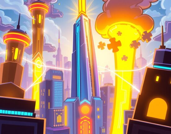 Solana announcement teaser showing blockchain network with glowing connections and mysterious puzzle elements