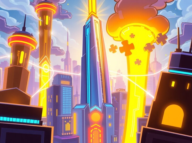 Solana announcement teaser showing blockchain network with glowing connections and mysterious puzzle elements