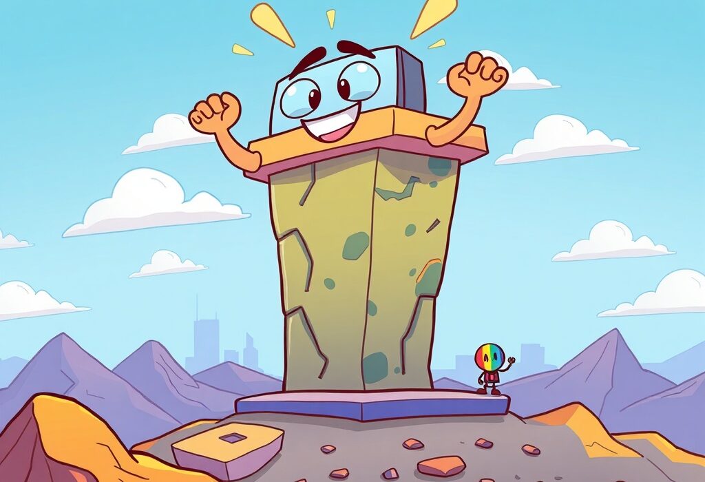 A cartoon illustration showing Pump.fun's significant lead in the Solana memecoin market, symbolizing its dominance.