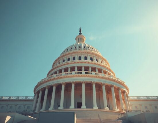 U.S. Capitol building exterior under a clear sky, representing crypto regulation legislation.
