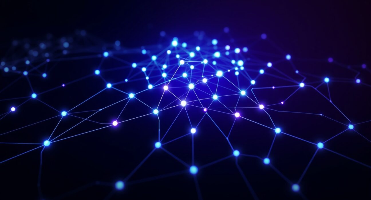 Visualization of the Solana blockchain network for long-term price analysis and technical forecast.