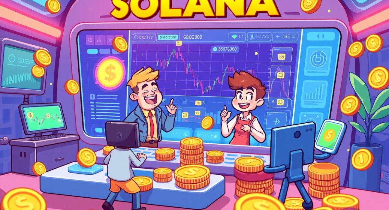 Solana trading protocol illustration showing decentralized finance innovation and blockchain technology advancement